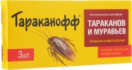 Инсектицидное средство приманка для уничтожения тараканов и муравьев (3шт) ТАРАКАНОФФ (24)