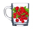 Кружка 300мл Чайная Красная смородина стекло(1)1334