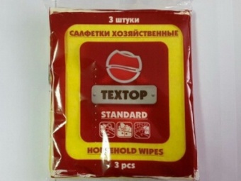 Хозяйственные салфетки 3шт 30*35см вискоза Техтор стандарт(150)Т107