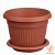 Кашпо Ливия 1,4л d160 с подставкой терракот(1)М3010