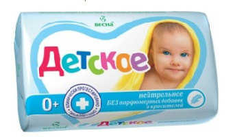 Мыло туалетное Детское 90г нейтральное Весна(72)6112