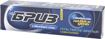Крем после бритья БРИЗ гель 75мл свежесть ментола для увлажнения(50)00294