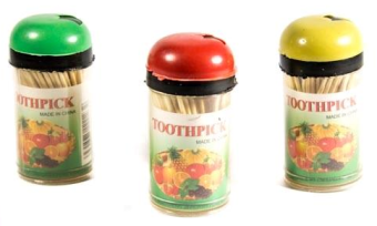 Зубочистки 200шт пластик круг №3-002(12/360)