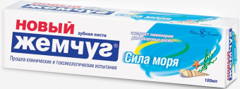 Зубная паста Новый Жемчуг 136г/100мл Сила моря футляр(32)НК 