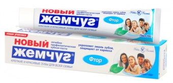 Зубная паста Новый Жемчуг 100г/75мл фтор(36)НК 17117